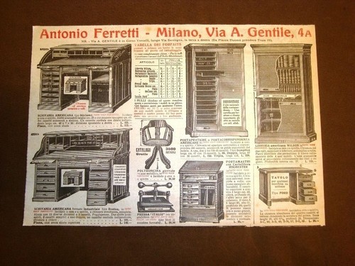 Pubblicità del 1918 mobili - pubblicità,