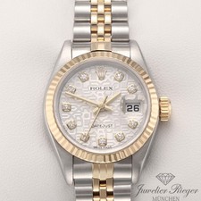 Rolex Lady Datejust acciaio oro giallo 750 2003 diamanti automatico oro acciaio