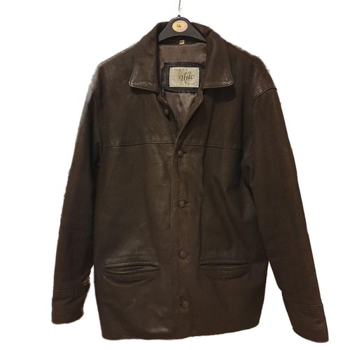 Men leather box jacket large - men's,