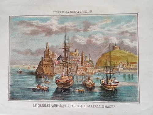 Rara litografia 1862 - litografia, gaeta