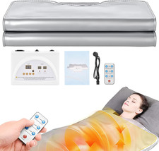 Coperta per Sauna a Infrarossi,  2 Zone Far Infrared Sauna Blanket Termosauna Es