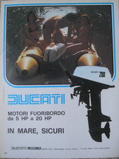 DUCATI MECCANICA MOTORI FUORIBORDO 1977 ADVERTISING PUBBLICITA