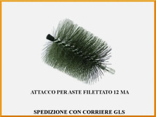 Scovolo in acciaio elica doppio attacco maschio 12 MA pulizia tubi stufa camino