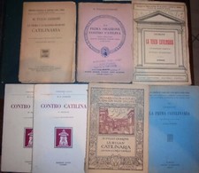 CICERONE MARCO TULLIO - Lotto di 7 libri su ORAZIONE CONTRO CATILINA CATILINARIE