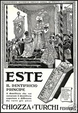 PUBB 1927 CHIOZZA E TURCHI FERRARA ESTE DENTIFRICIO BORSO D'ESTE FEDERIGO III