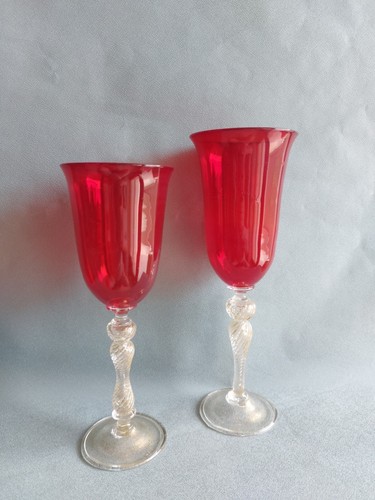 Murano coppia bicchieri - murano:, di