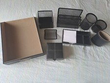 Set ufficio / scrivania 9pz. portapenne porta posta biglietti da visita notes