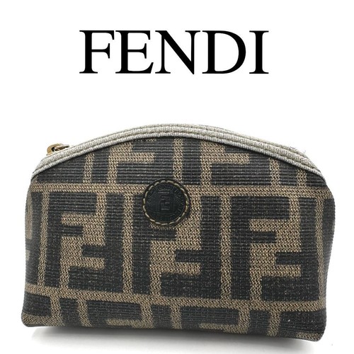 Fendi zucca logo pouch pvc - zucca,