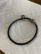Pandora Black Leather Braided