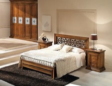 LETTO MATRIMONIALE COLORE NOCE