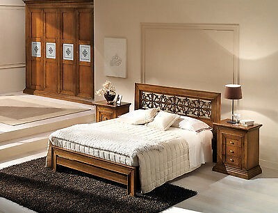Letto matrimoniale colore noce - matrimoniale,