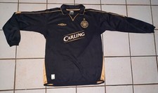 Maglia calcio Celtic Glasgow black Gold Carling vintage football 