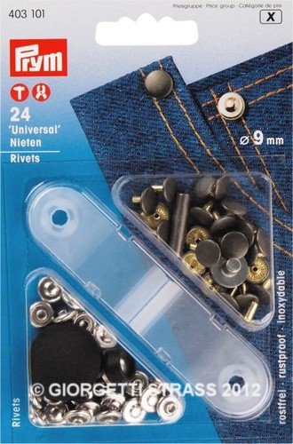 Rivetti bottoni 9mm argento - 9mm,