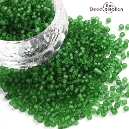 75g perline semi vetro verde - ,