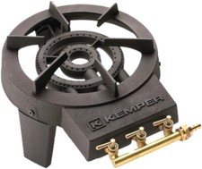 FORNELLONE A GAS IN GHISA BRUCIATORE A 2 FUOCHI CORONE FORNELLO GPL CAMPEGGIO 8k