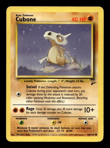 Carta pokemon cubone marowak - pokemon,