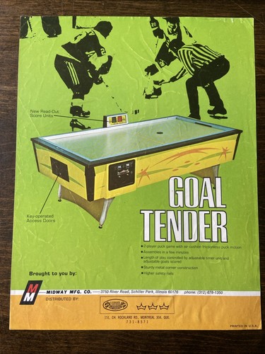Midway goal tender arcade - tender,