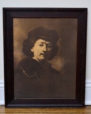 Stampa ritratto Rembrandt con