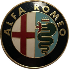 Alfa Romeo scudo 2400 51016 – set 3 emblemi + portachiavi – 1 NOS