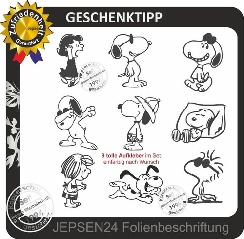 Set adesivi woodstock snoopy - adesivi,
