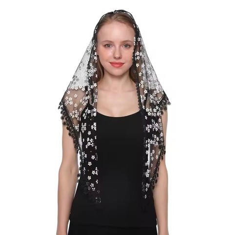 Mantilla pizzo velo - in,