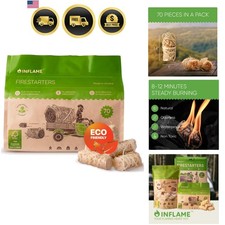 Avviamento Fuoco 70 pz Resistente alle Intemperie Interno Esterno Campfire Grill BBQ