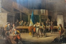 dipinto antico olio su tavola