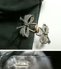 Fendi antica borsa a mano in stoffa, raro vintage 1930s da collezione