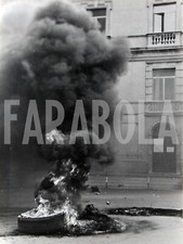 Foto vintage Gioia Tauro, 1991, Disordini lavoratori Enel, stampa 24 x 18cm