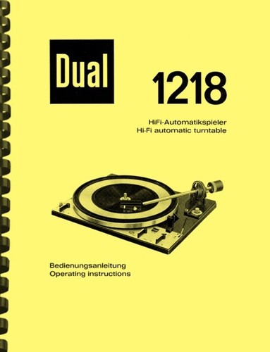 Doppio giradischi 1218 manuale - doppio,