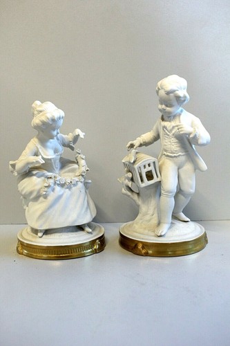 Coppia figura ceramica biscuit - coppia,