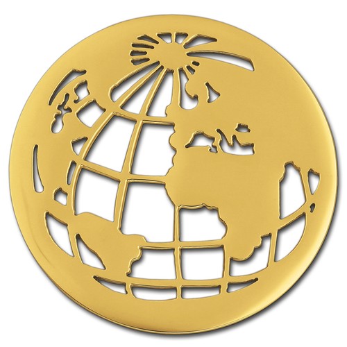 Amello mappamondo monete oro - amello,