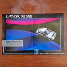 1985 Peugeout 205 Turbo 16 - Original AD Advertising Pubblicità Vintage