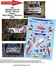 DECALS 1/18 REF 0303 PEUGEOT