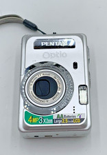 Pentax Optio S45 4MP 3x Optical Zoom Silver Digital Camera No Batteries Fair