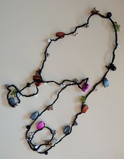 COLLANA all'uncinetto e perline colorate fatta a mano