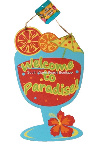 Welcome paradise insegna - paradise,