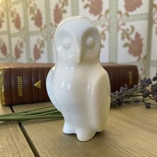 Porcellana Modernista Gufo Fürstemberg Anni 70 Statua Statuetta Ceramica