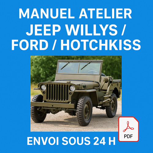 Manuel atelier jeep willy - jeep, willy's