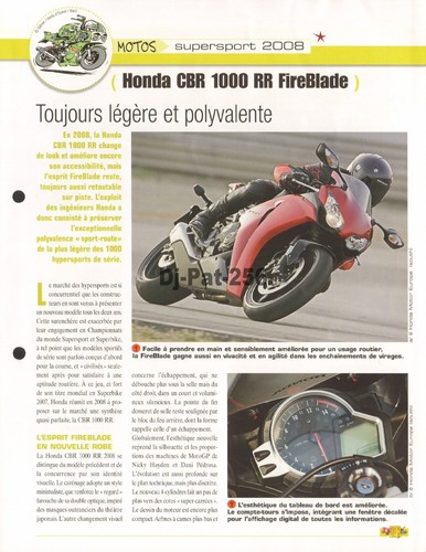 Fiche moto honda - honda, rr