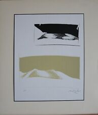 Carlo Mattioli litografia a 2 lastre Paesaggio 28x23 firmata numerata 46/100