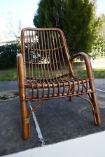 Poltrona in midollino e rattan anni 70  simile  Bonacina  Vivai del sud