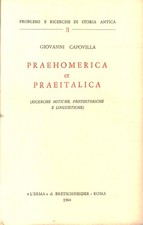 Praehomerica et Praeitalica - Giovanni Capovilla ("L'Erma" di Bretschneider)