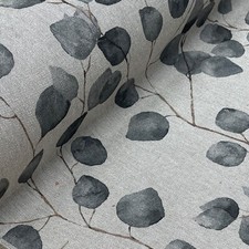 Tenda Tessuto Lino Grigio