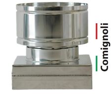 Torretta Fumaiolo Comignolo Antivento x Canne Fumarie C/Base Rettangolare. CE