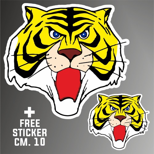 Adesivo uomo tigre - adesivo,
