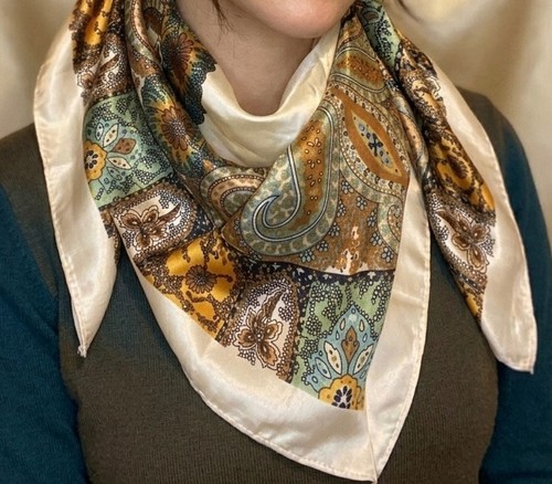 Foulard sciarpa raso seta