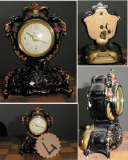 OROLOGIO SVEGLIA VINTAGE FUNZIONANTE ANNI 50-60 DECORATA