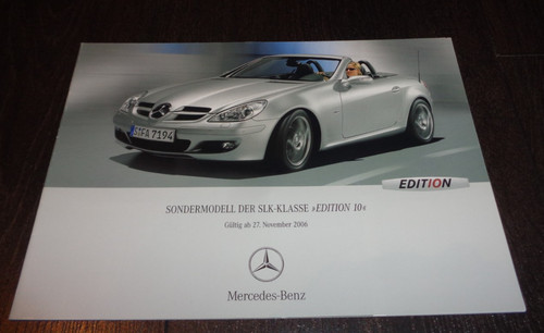 Brochure mercedes slk edition - mercedes,