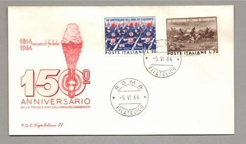 Italia 1964 carabinieri fdc - italia, carabinieri-